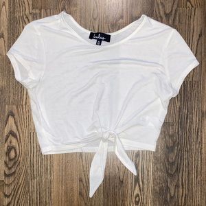 Lulus white cropped tee
